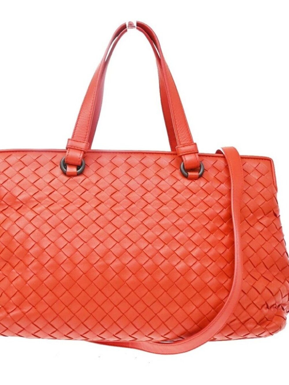 BOTTEGA VENETA 2way Intrecciato Crossbody Shoulder Bag Leather Red Italy 99KD872